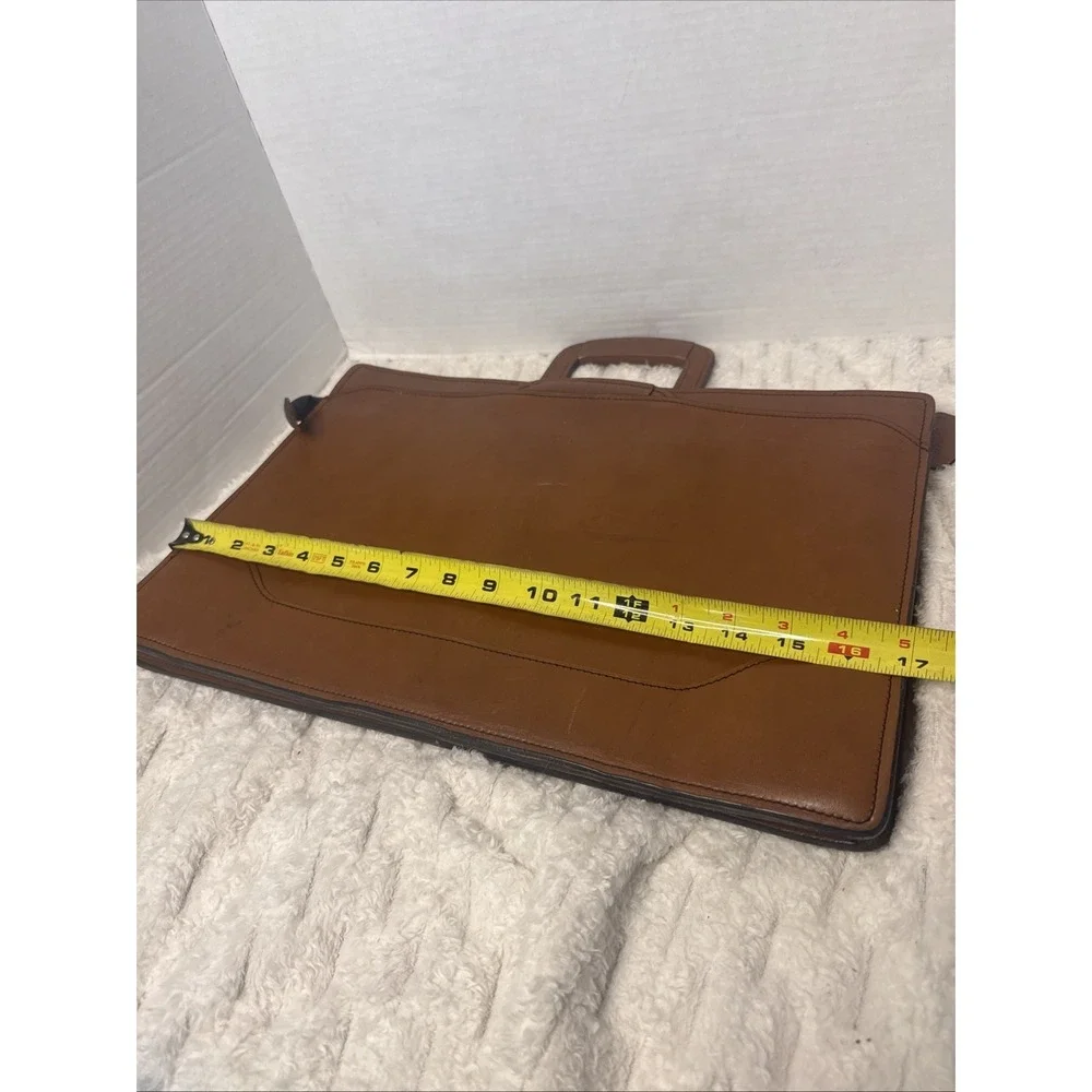 Vintage Schlesinger Brothers Leather Briefcase Attache Portfolio GL Monogram
